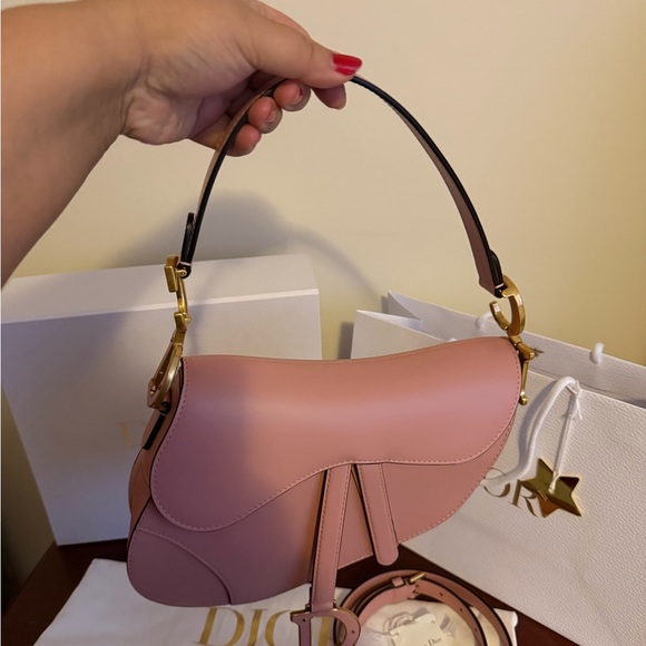 Dior Blush Pink Saddle Bag - Picture 4 of 14